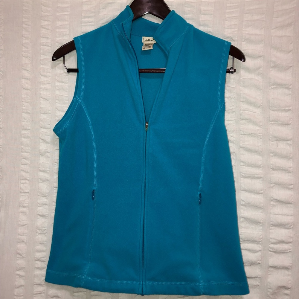 LL Bean Blue Fleece Vest